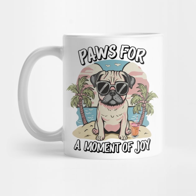 Paws For A Moment Of Joy Cute Pug Design by TF Brands